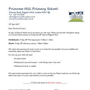 letters home primrose hill primary school school letter