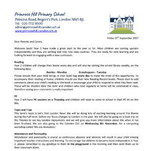 letters home primrose hill primary school welcome back to school letter to parents