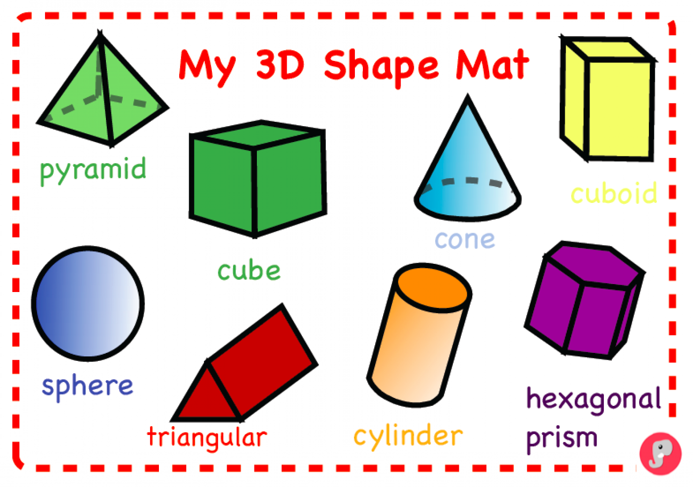 3d shapes - 2 D Shapes Kindergarten